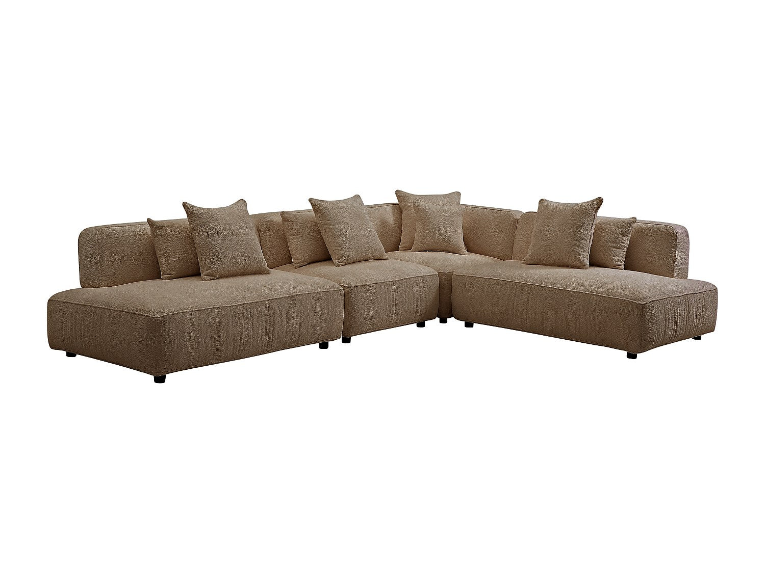 Angle pour canapé modulable taupe tissu