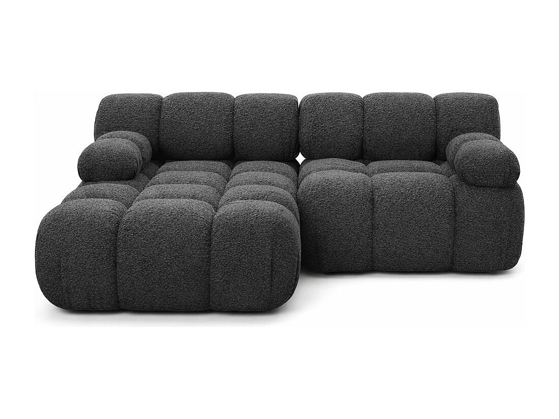 Canapé modulable gris tissu