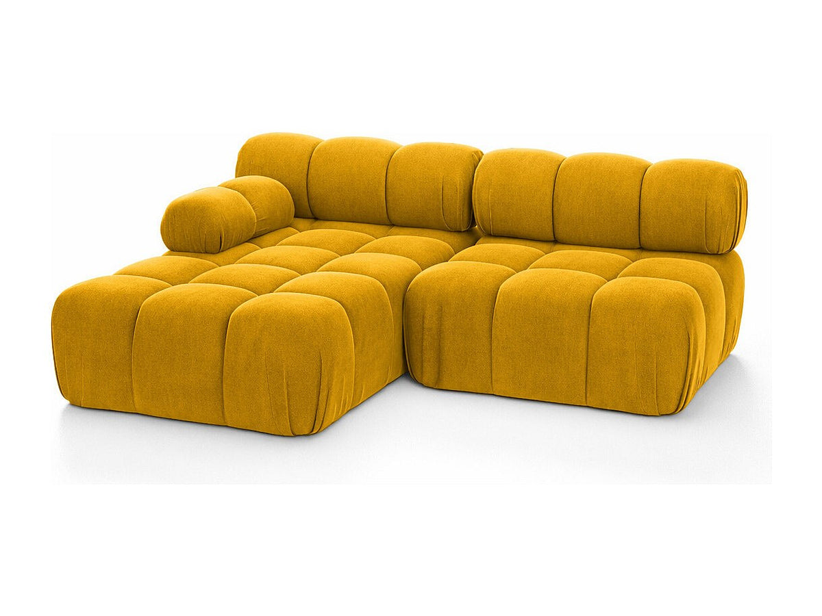 Canapé modulable jaune tissu