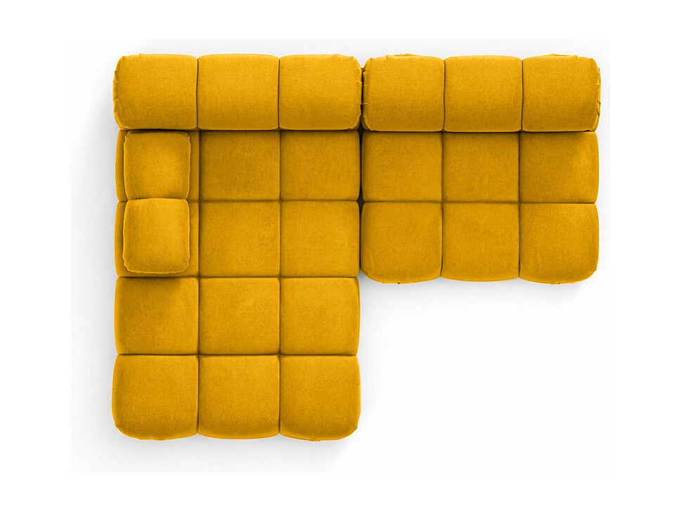 Canapé modulable jaune tissu