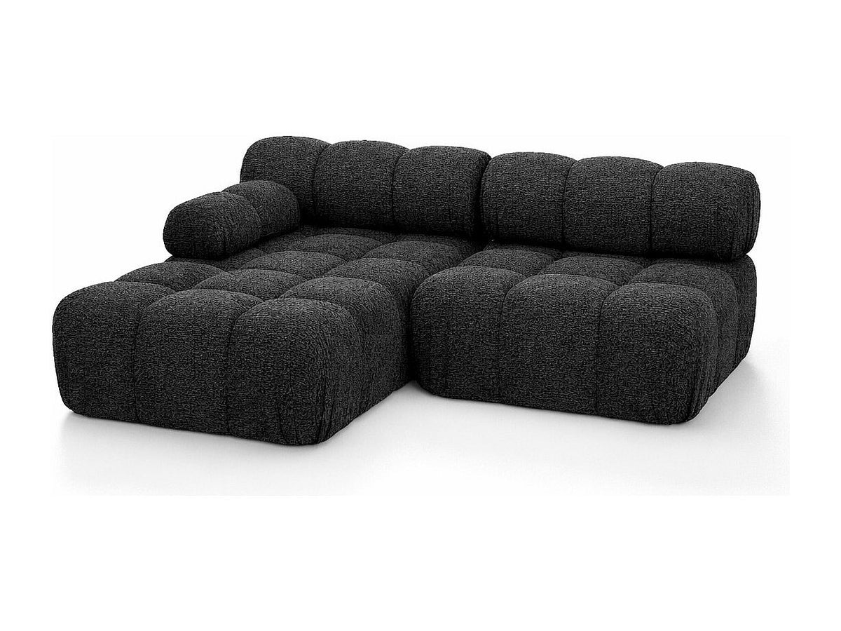 Canapé modulable gris tissu