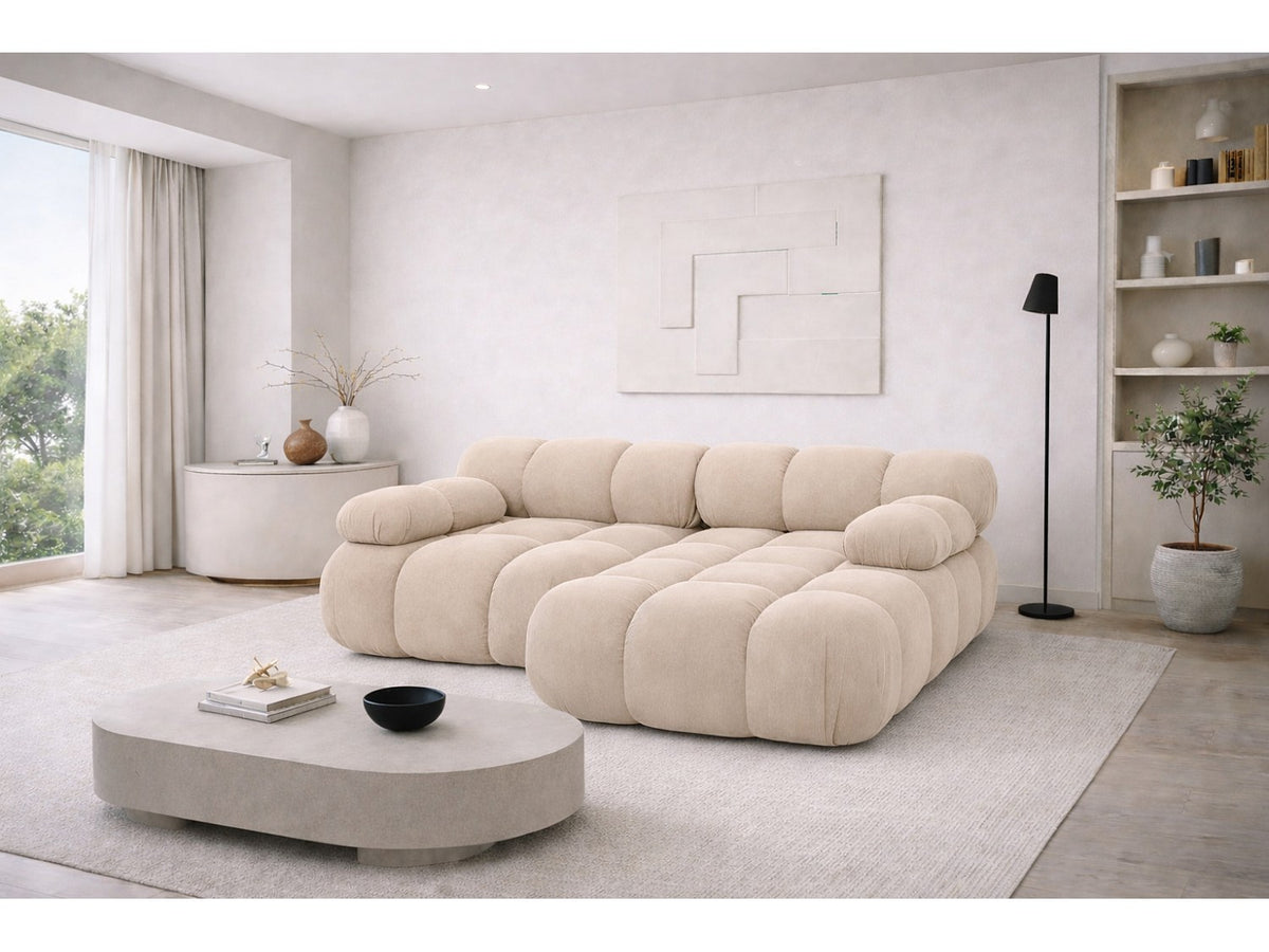 Canapé modulable beige tissu