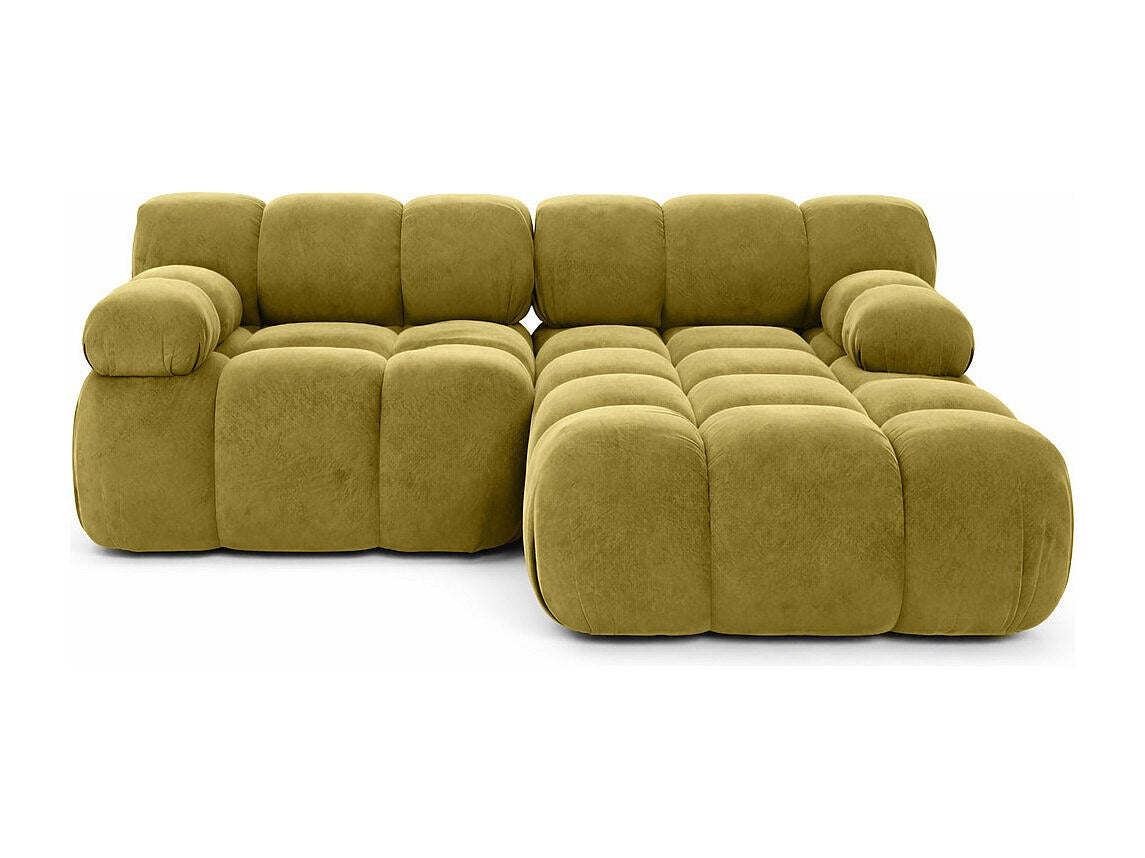 Canapé modulable vert tissu