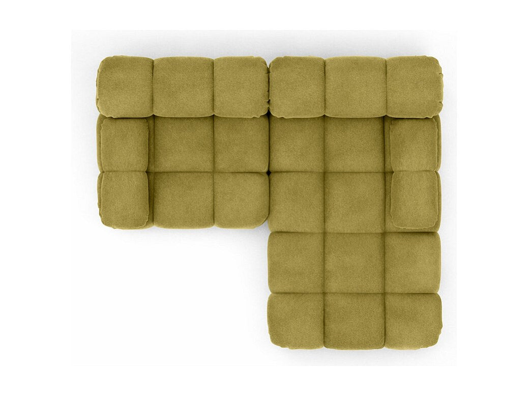 Canapé modulable vert tissu