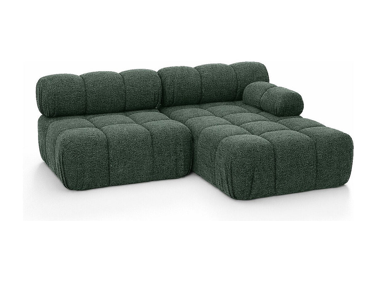 Canapé modulable vert tissu