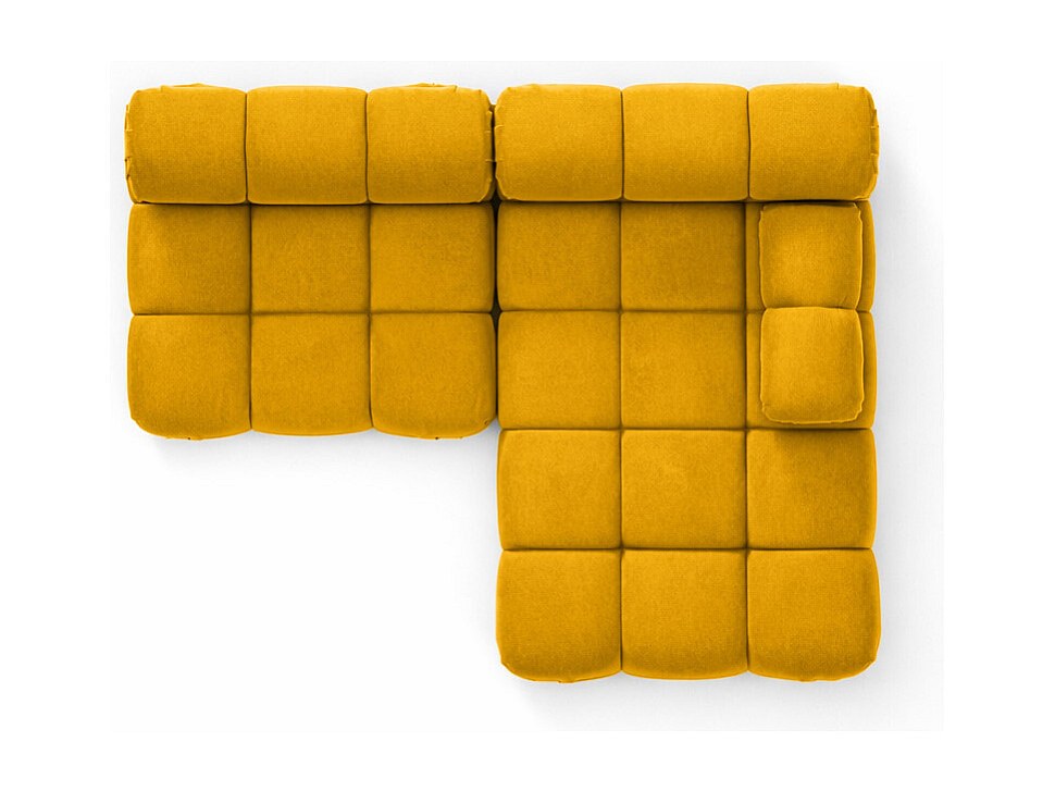 Canapé modulable jaune tissu