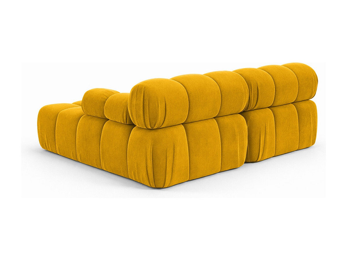 Canapé modulable jaune tissu