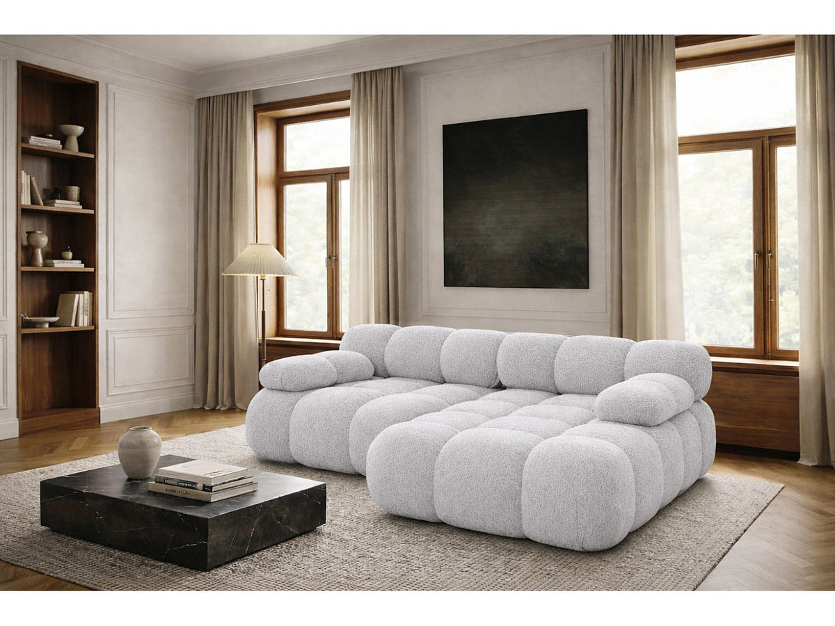 Canapé modulable gris tissu