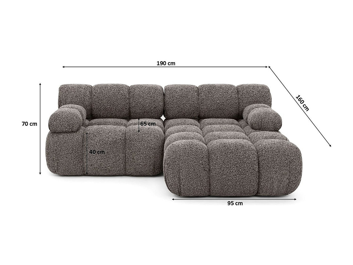 Canapé modulable marron tissu