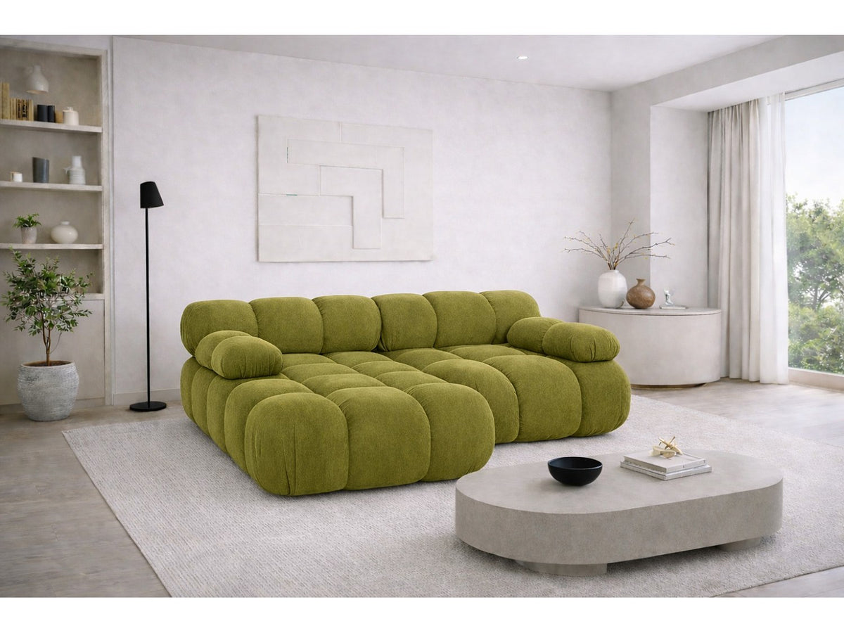 Canapé modulable vert tissu