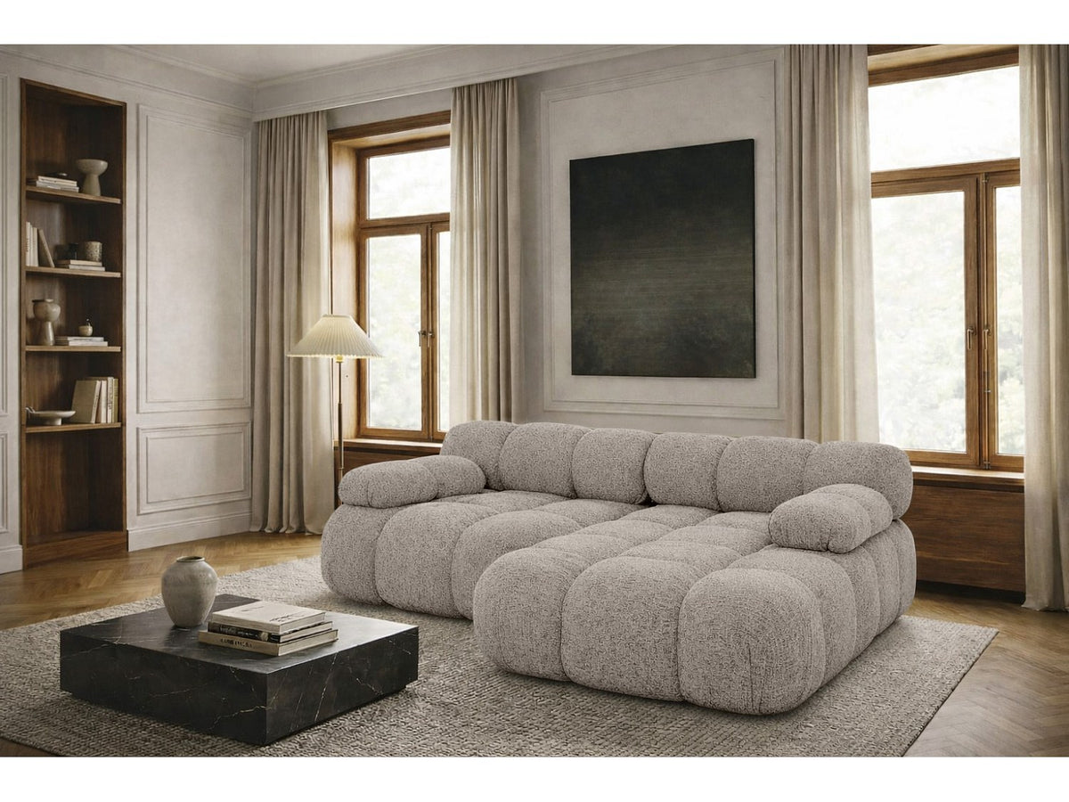 Canapé modulable beige tissu