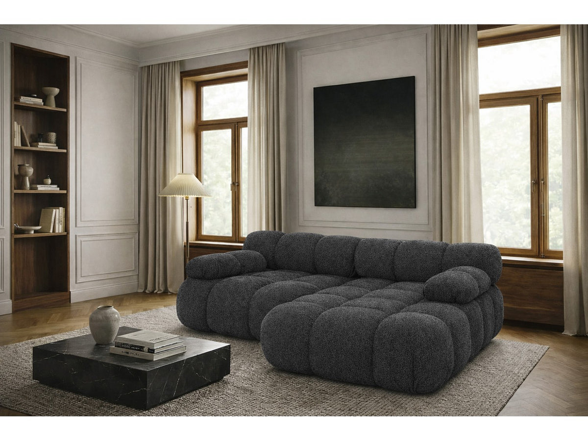 Canapé modulable gris tissu