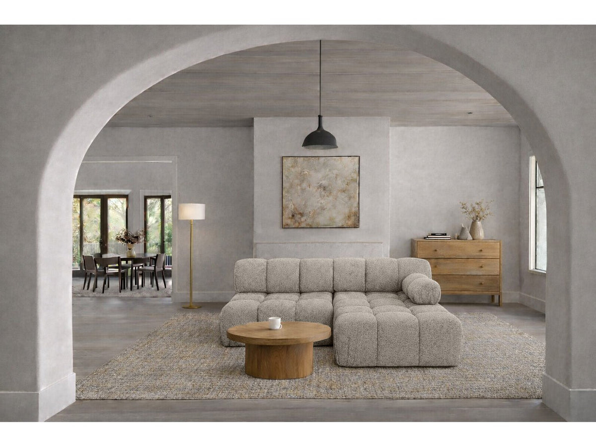 Canapé modulable beige tissu