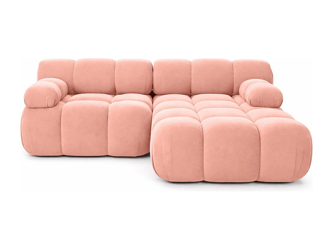 Canapé modulable rose tissu