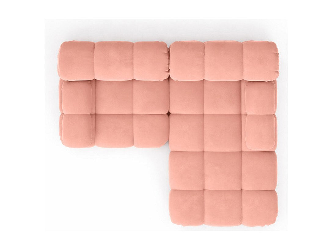Canapé modulable rose tissu