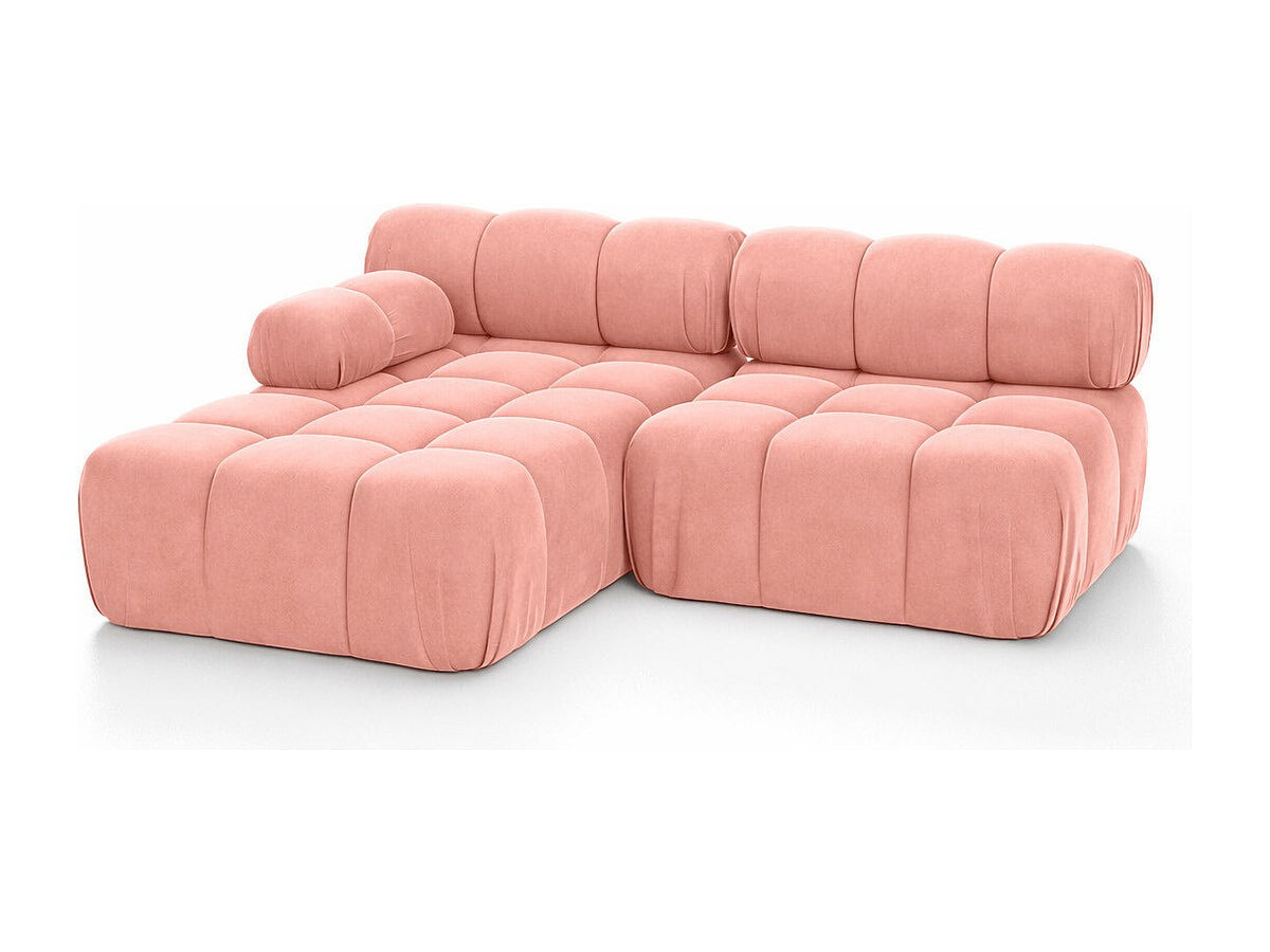 Canapé modulable rose tissu