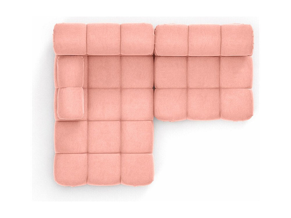 Canapé modulable rose tissu