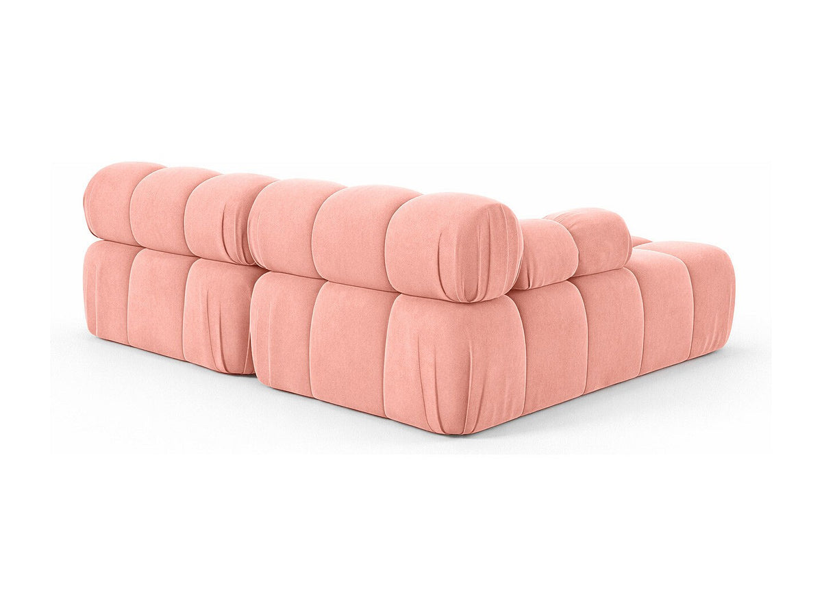 Canapé modulable rose tissu