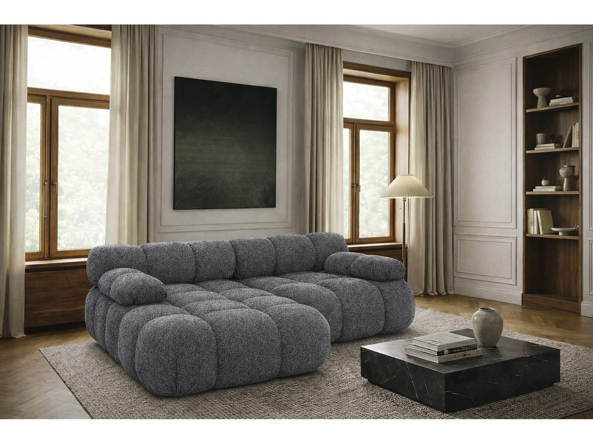 Canapé modulable gris tissu
