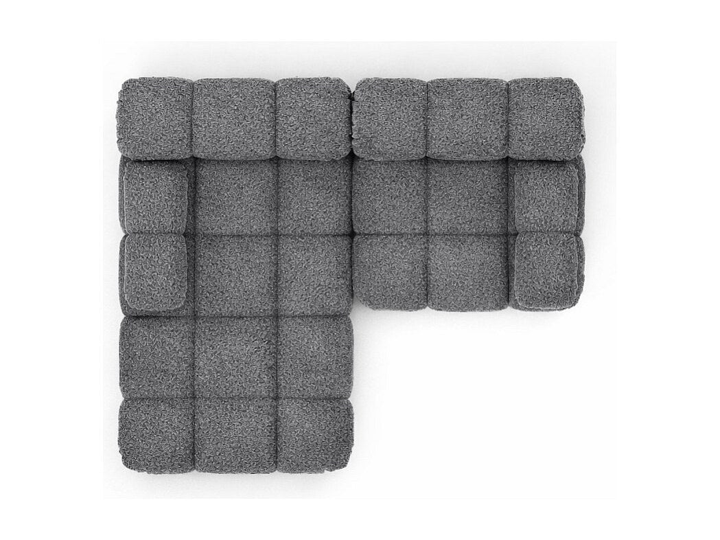 Canapé modulable gris tissu
