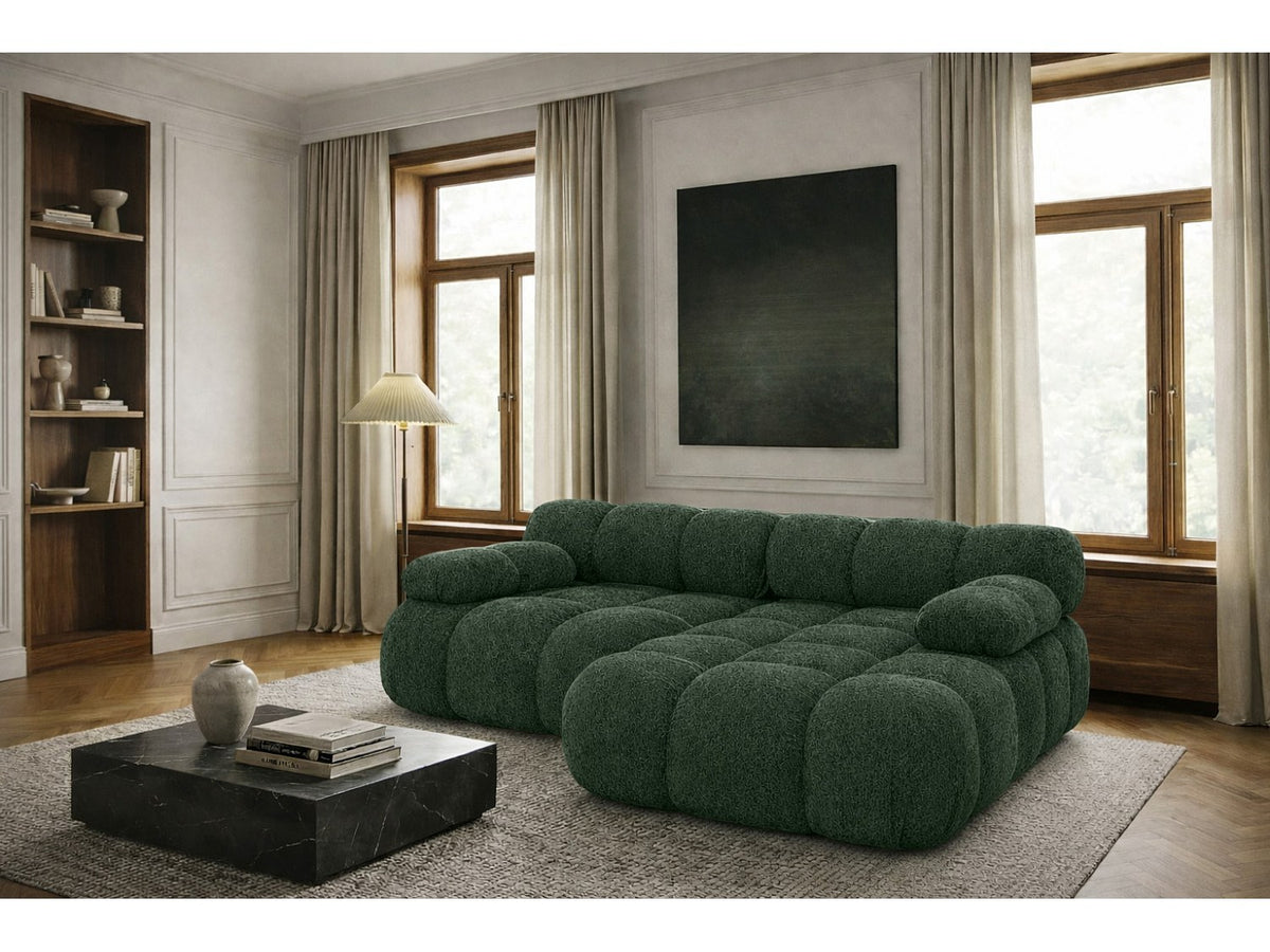 Canapé modulable vert tissu