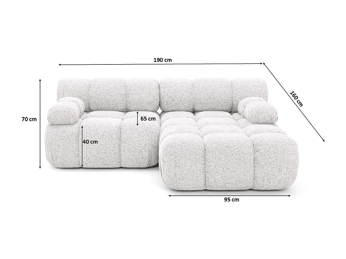 Canapé modulable beige tissu