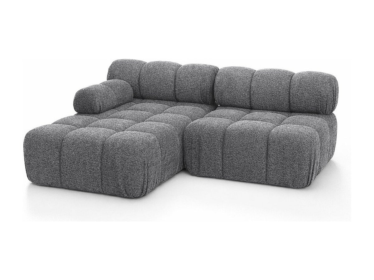 Canapé modulable gris tissu