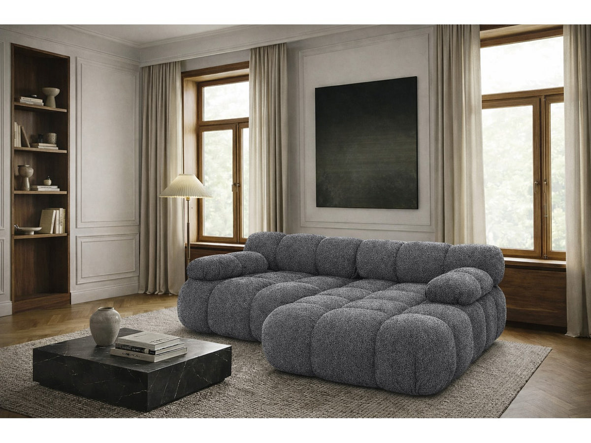 Canapé modulable gris tissu