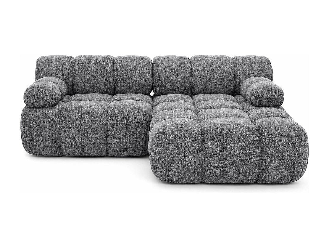 Canapé modulable gris tissu