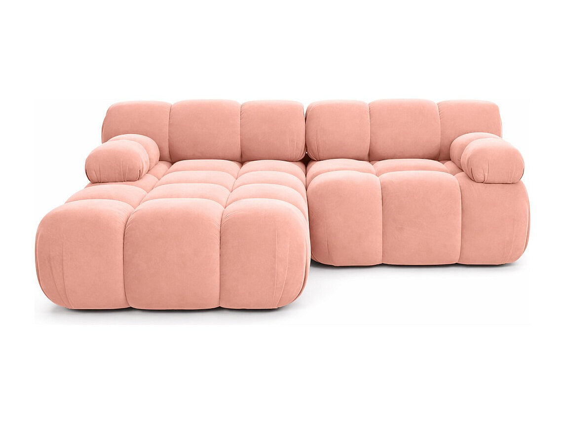 Canapé modulable rose tissu