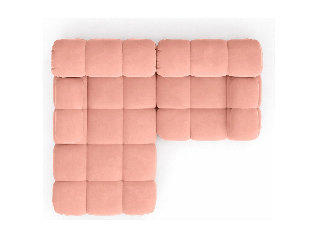 Canapé modulable rose tissu
