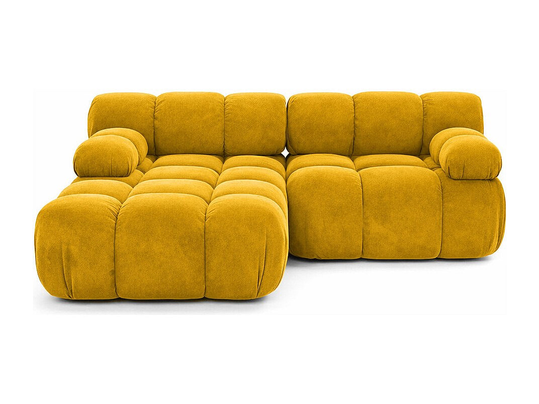 Canapé modulable jaune tissu