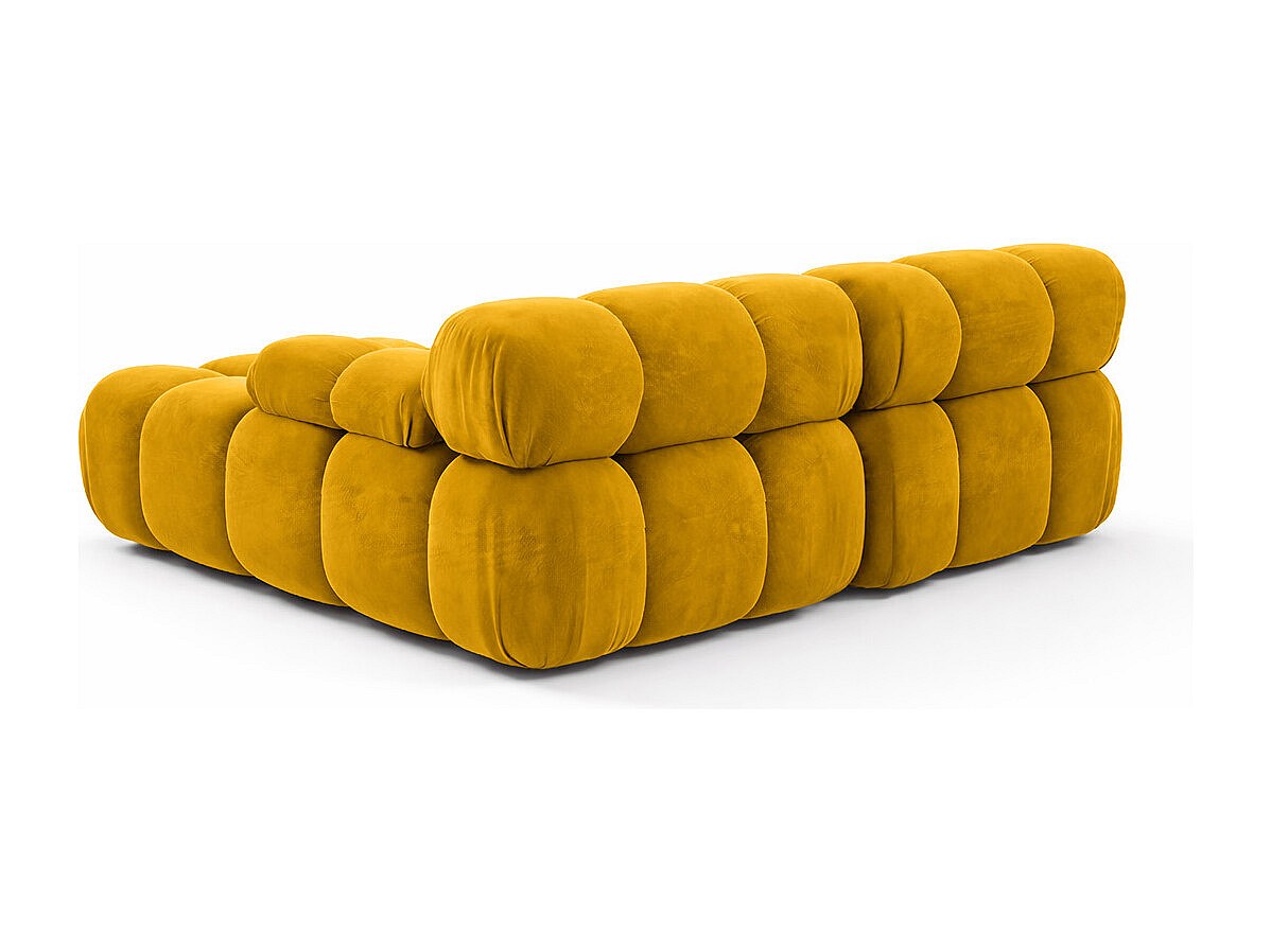 Canapé modulable jaune tissu