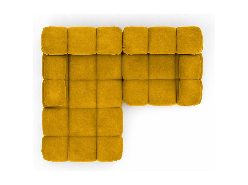 Canapé modulable jaune tissu