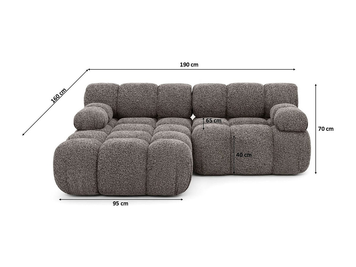 Canapé modulable marron tissu