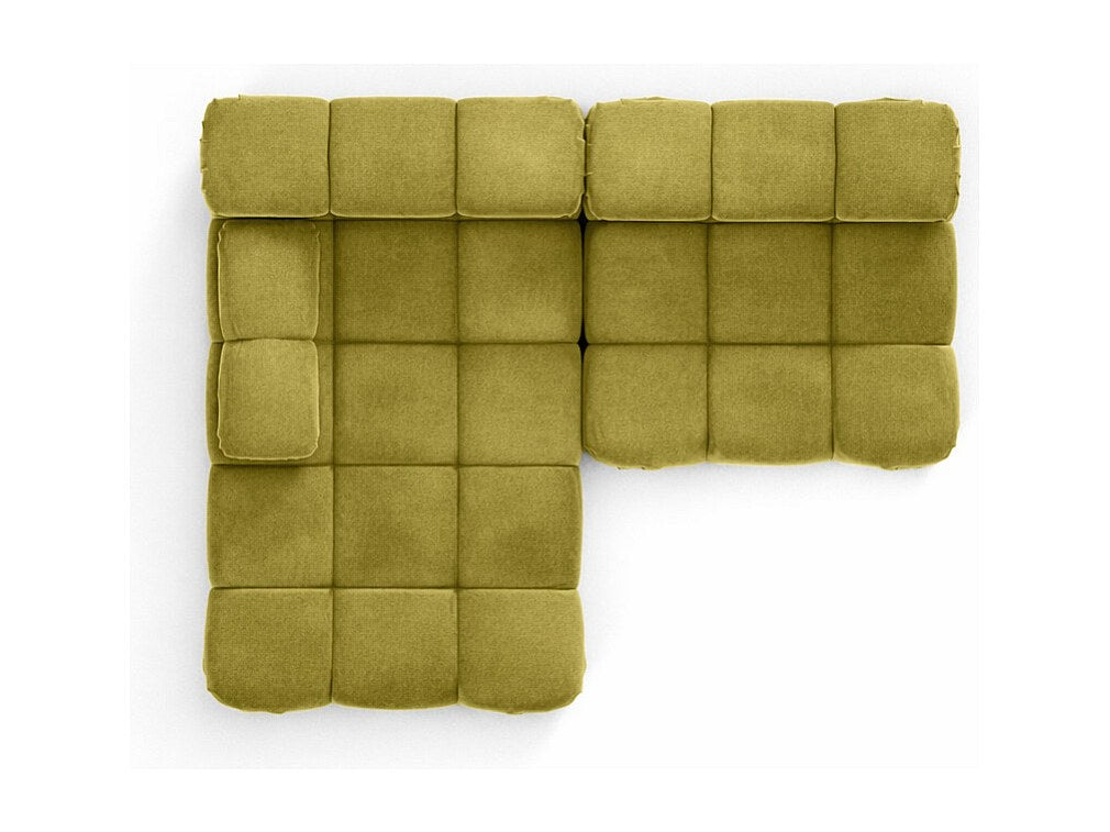 Canapé modulable vert tissu