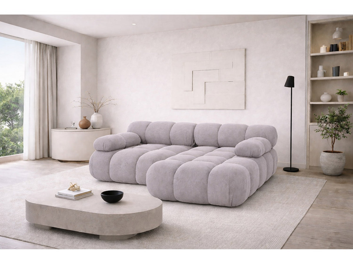 Canapé modulable gris tissu