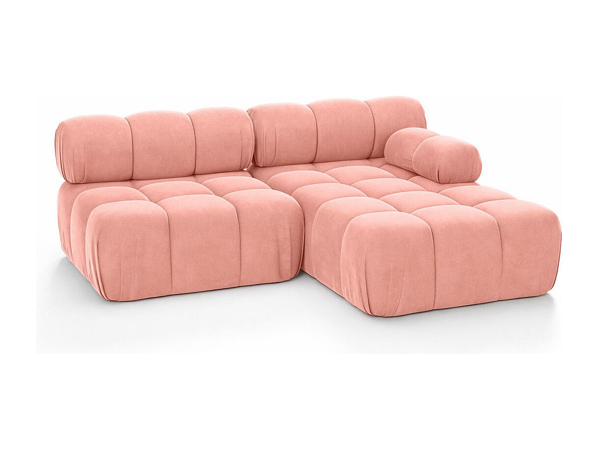 Canapé modulable rose tissu