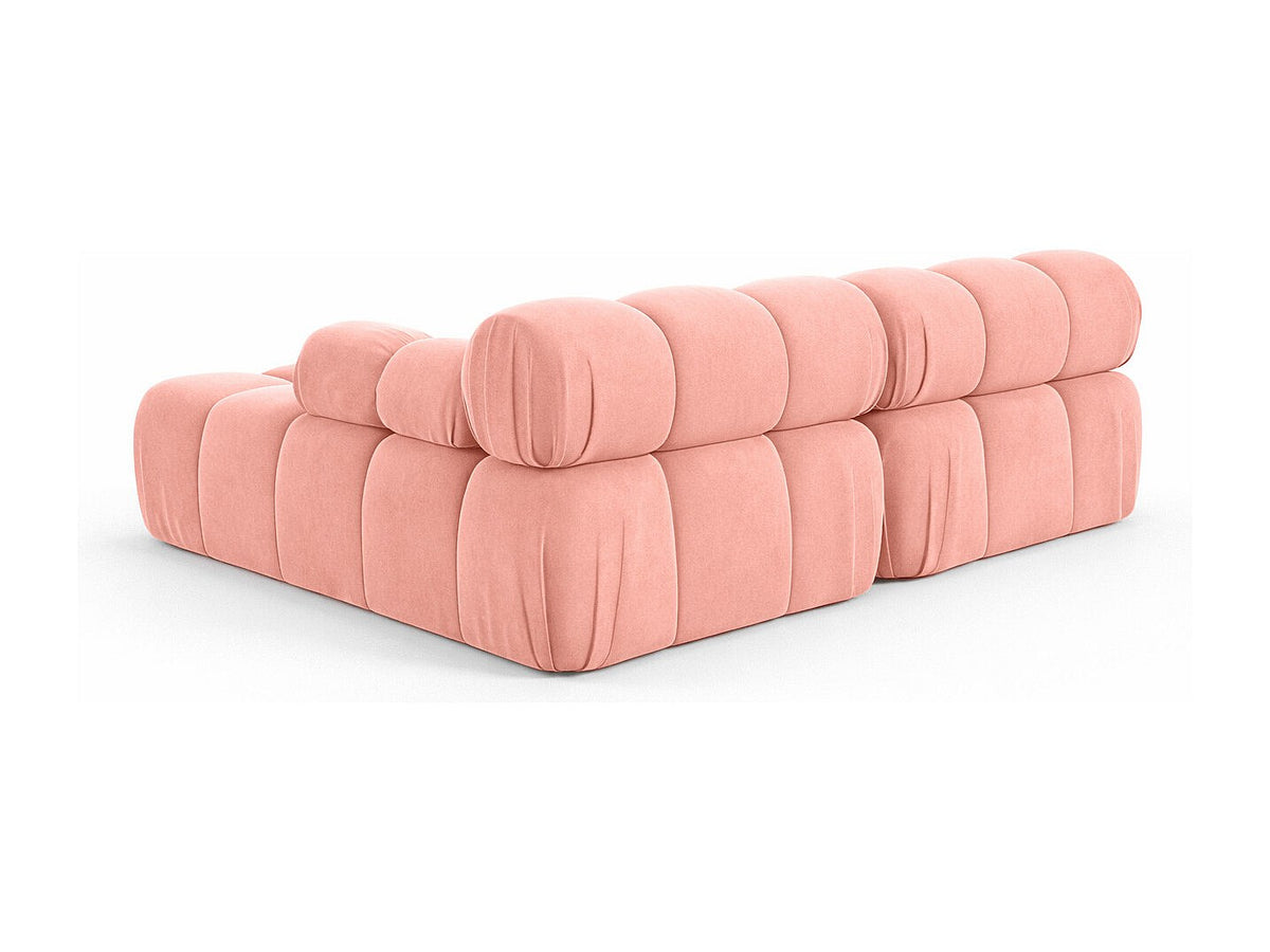 Canapé modulable rose tissu