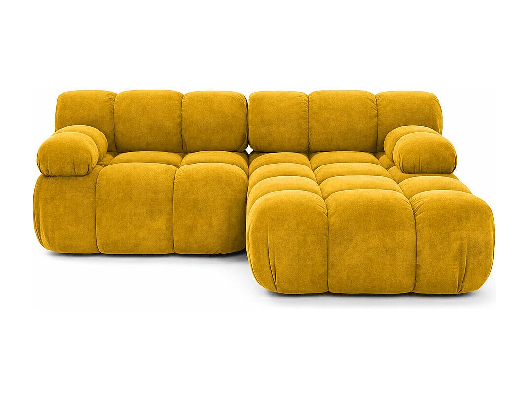 Canapé modulable jaune tissu