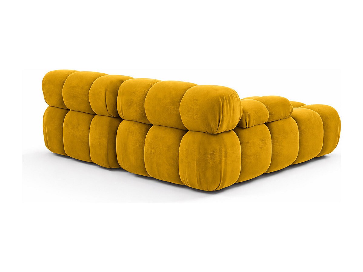 Canapé modulable jaune tissu