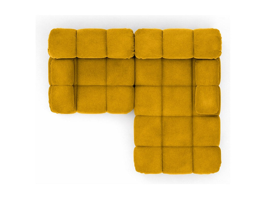 Canapé modulable jaune tissu