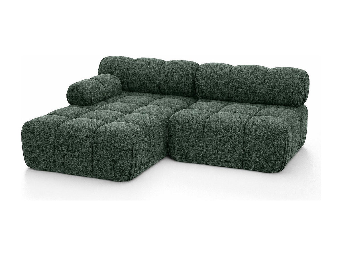 Canapé modulable vert tissu
