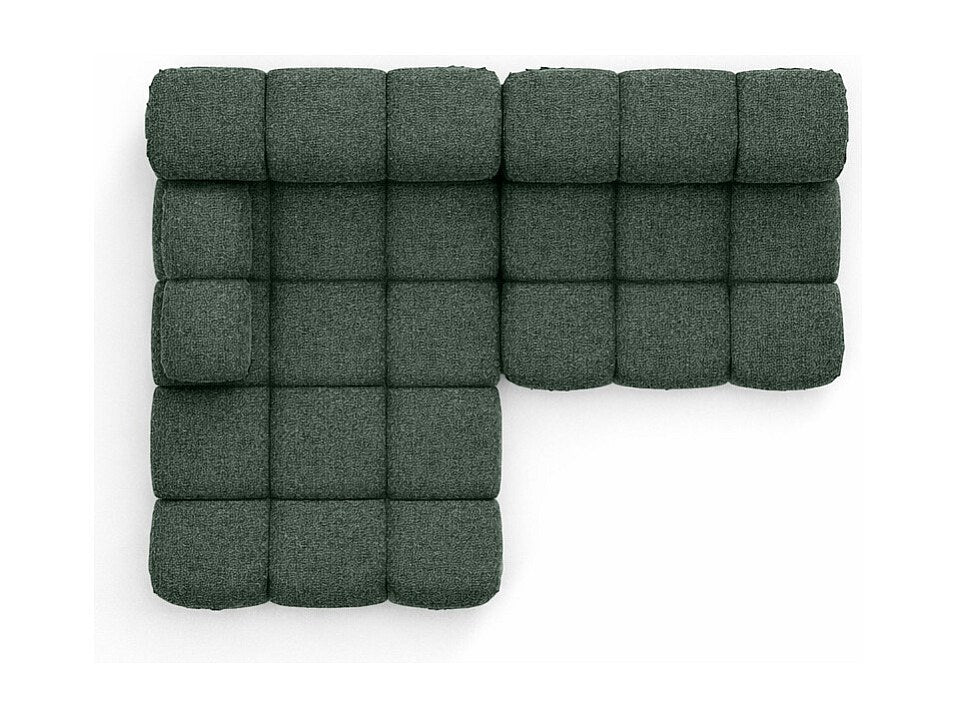 Canapé modulable vert tissu