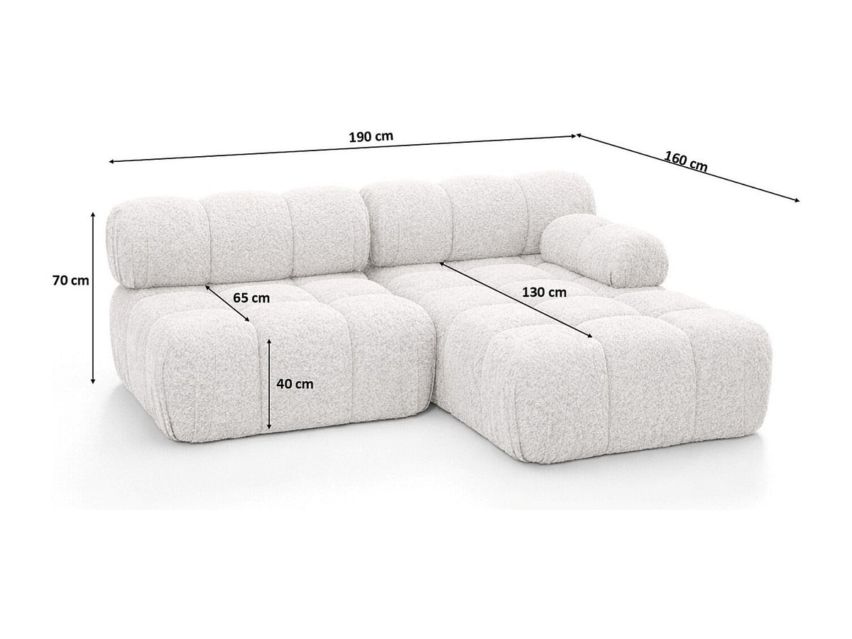 Canapé modulable beige tissu