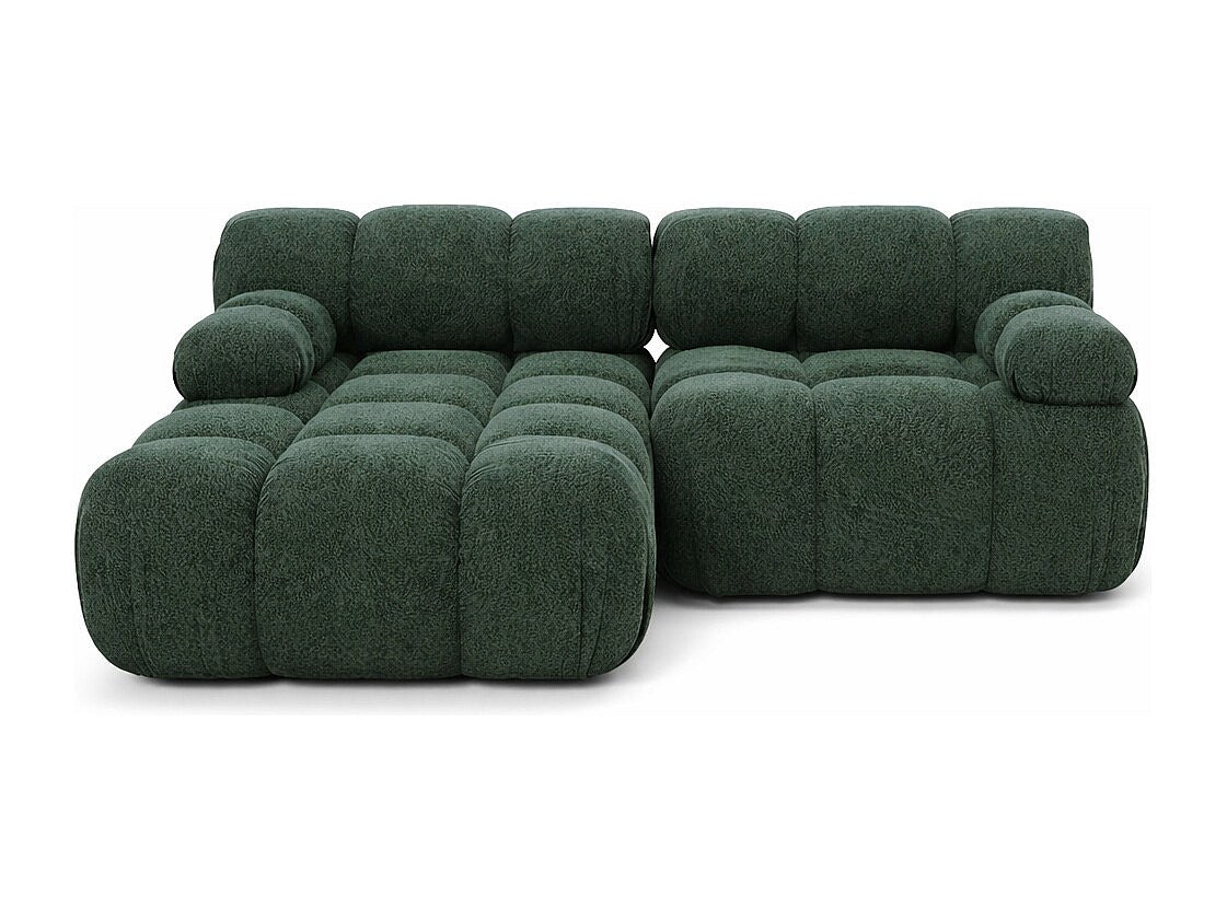 Canapé modulable vert tissu