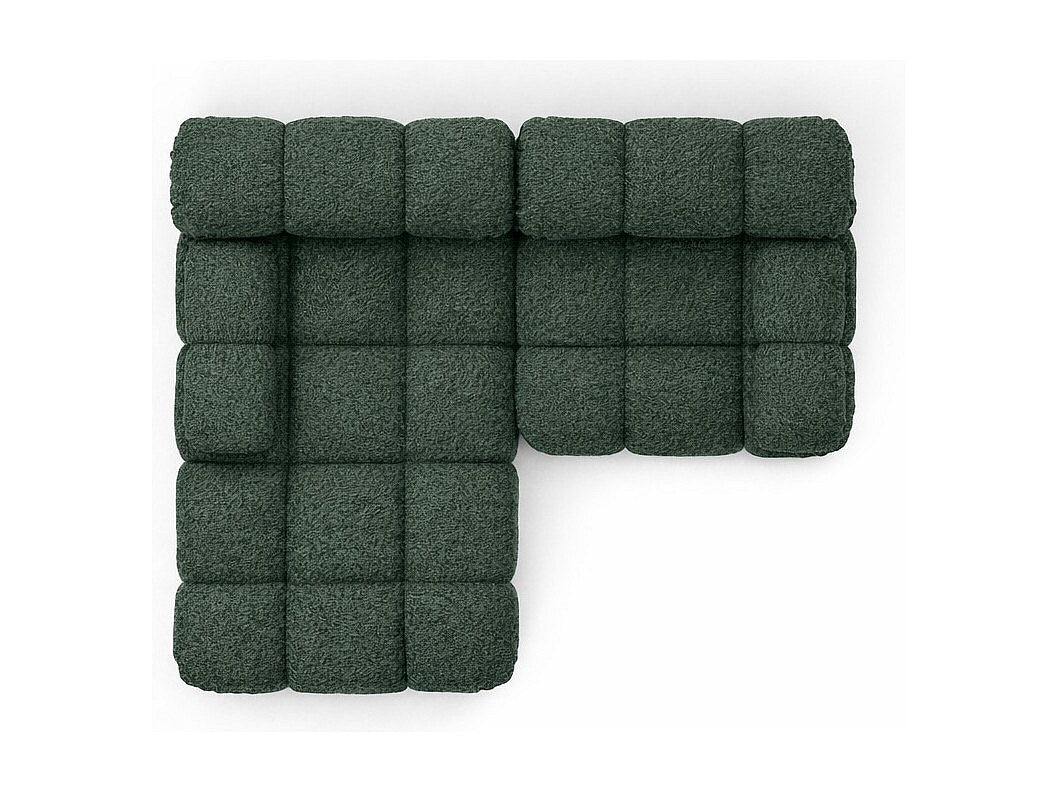 Canapé modulable vert tissu