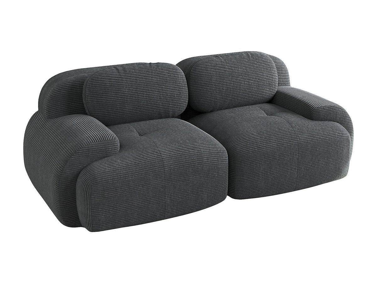 Canapé modulable 2 places beige tissu