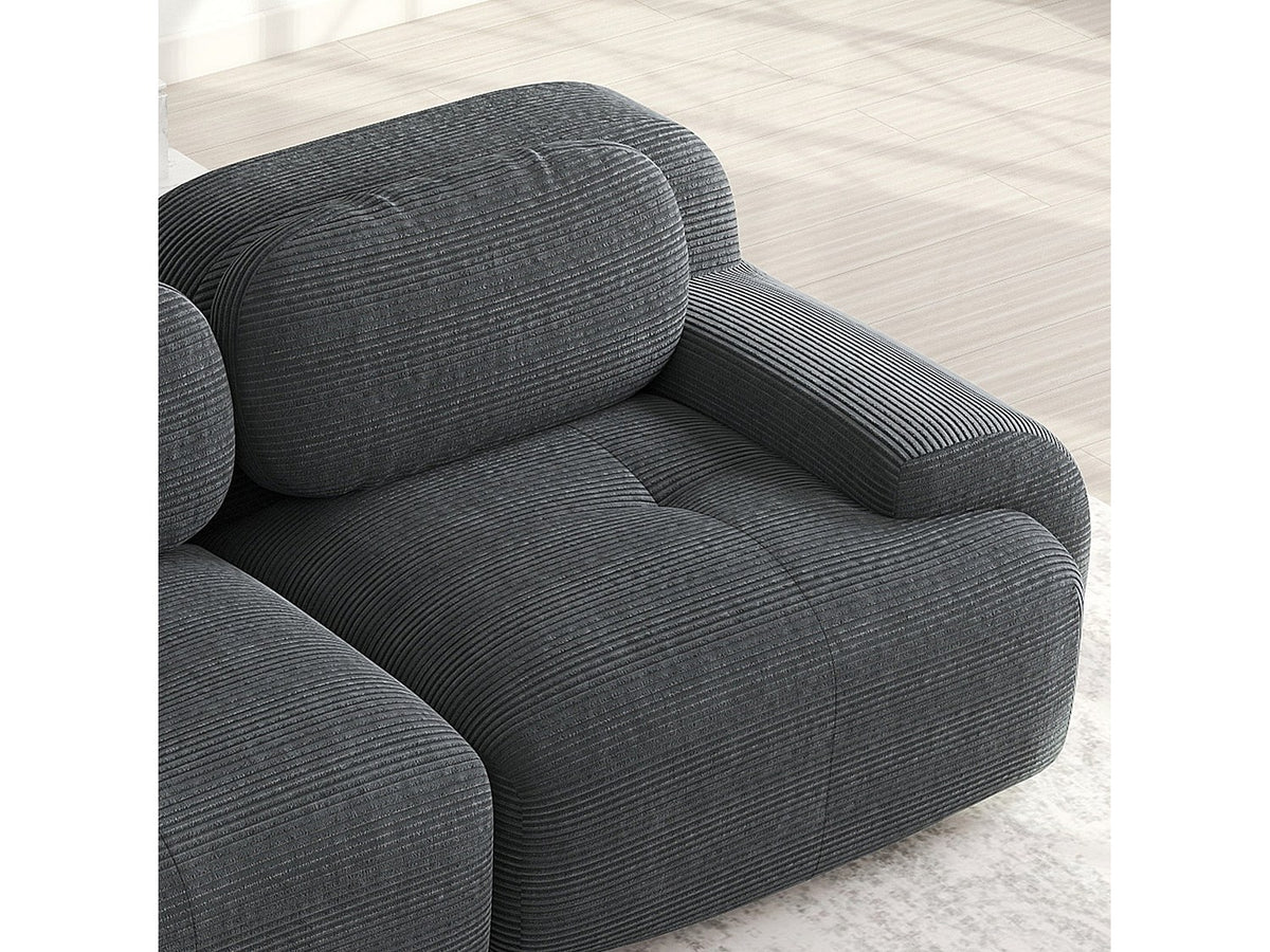 Canapé modulable 2 places beige tissu
