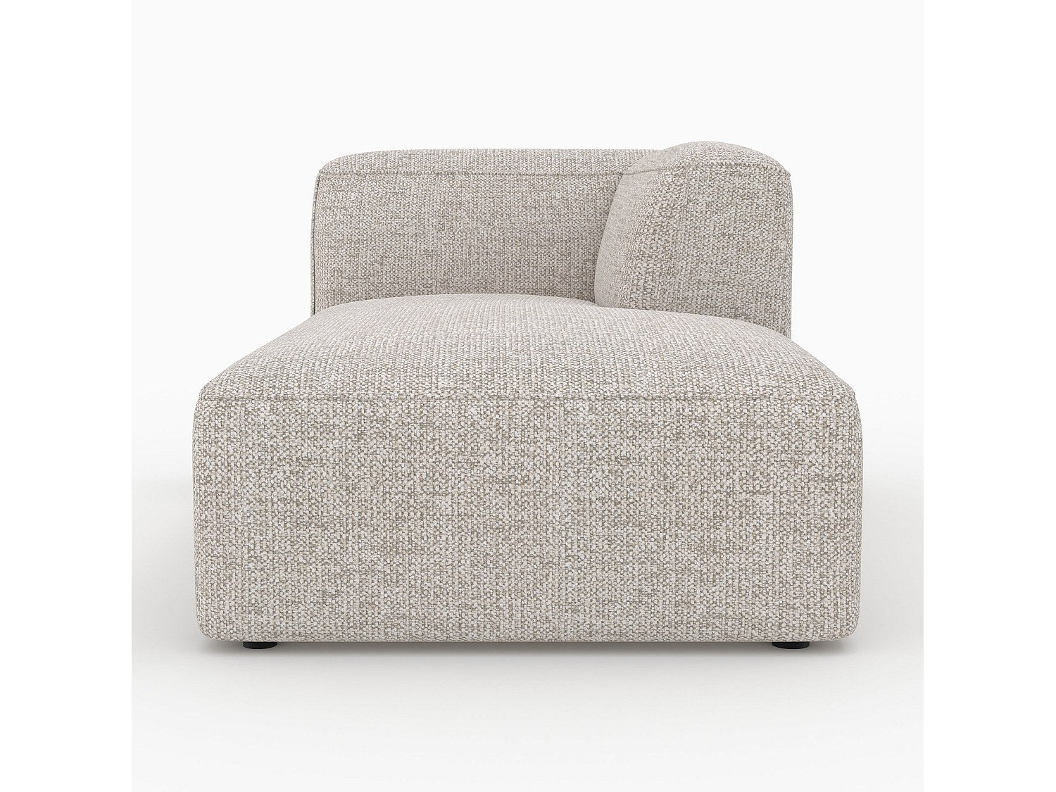 Méridienne pour canapé modulable beige tissu - Hestia